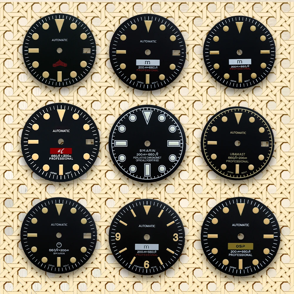 28.5mm Retro Golden Classic S Logo Dial And Green Luminous Suitable For NH35 NH36 4R 7S Automatic Movement Watch Modification
28.5mm Retro Golden Classic S Logo Dial And Green Luminous Suitable For NH35 NH36 4R 7S Automatic Movement Watch Modification