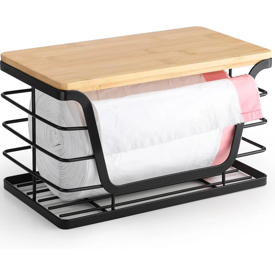 Small Grocery Bag Holder Stainless Steel Trash Bag Holder with Bamboo Top Size for a 100 Count Roll of 13 Gallon Garbage Bags B
Small Grocery Bag Holder Stainless Steel Trash Bag Holder with Bamboo Top Size for a 100 Count Roll of 13 Gallon Garbage Bags B
