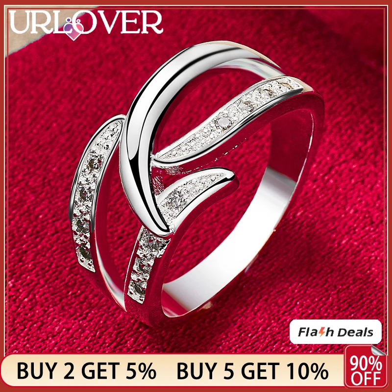 URLOVER 925 Sterling Silver Noble Shiny Elegant AAA Zircon Ring For Women Rings Party Birthday Banquet Wedding Fashion Jewelry
URLOVER 925 Sterling Silver Noble Shiny Elegant AAA Zircon Ring For Women Rings Party Birthday Banquet Wedding Fashion Jewelry