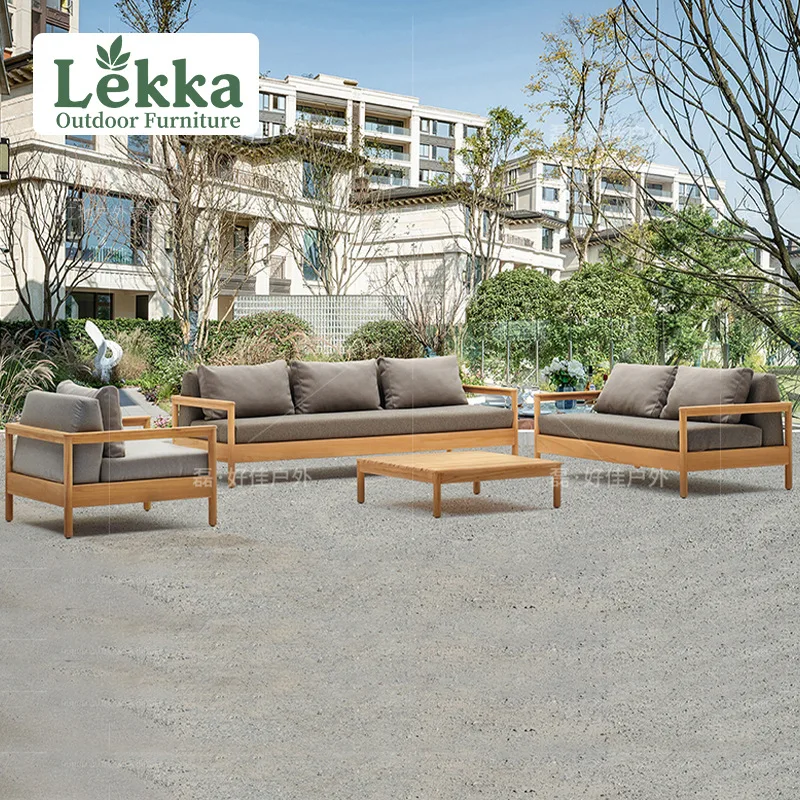 Custom Outdoor Teak Sofa Villa Terrace Waterproof Solid Wood Balcony Lazy Sofa Coffee Table Outdoor Garden Furniture
Custom Outdoor Teak Sofa Villa Terrace Waterproof Solid Wood Balcony Lazy Sofa Coffee Table Outdoor Garden Furniture