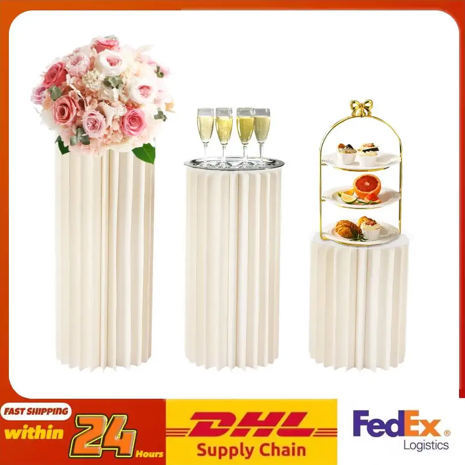 Heavy Duty Cardboard Flower Stands 3 Pack Honeycomb Cylinder Foldable w/PVC Plates for Wedding Party Backdrop Event Decor
Heavy Duty Cardboard Flower Stands 3 Pack Honeycomb Cylinder Foldable w/PVC Plates for Wedding Party Backdrop Event Decor
