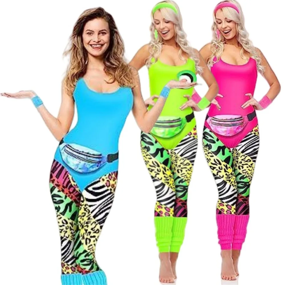 Женский тренировочный костюм 80-х годов, наряд для аэробики из 7 предметов для вечеринки
Женский тренировочный костюм 80-х годов, наряд для аэробики из 7 предметов для вечеринки