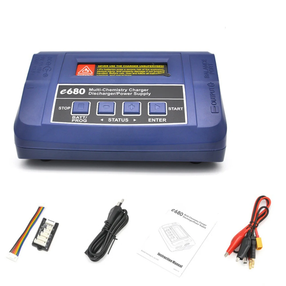 E680 Charger SK-100149 80W AC/DC Battery Balance Charger Discharger Power Supply For LiPo/LiHV/LiFe/LiIon(1-6s ) NiMH/NiCd(1-15s
E680 Charger SK-100149 80W AC/DC Battery Balance Charger Discharger Power Supply For LiPo/LiHV/LiFe/LiIon(1-6s ) NiMH/NiCd(1-15s