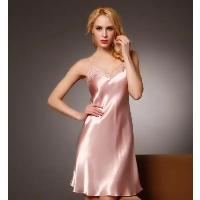 100% Silk Pyjamas Summer Nightgowns Women Sleepwear Tank dress Thin Short Style Sexy New
100% Silk Pyjamas Summer Nightgowns Women Sleepwear Tank dress Thin Short Style Sexy New