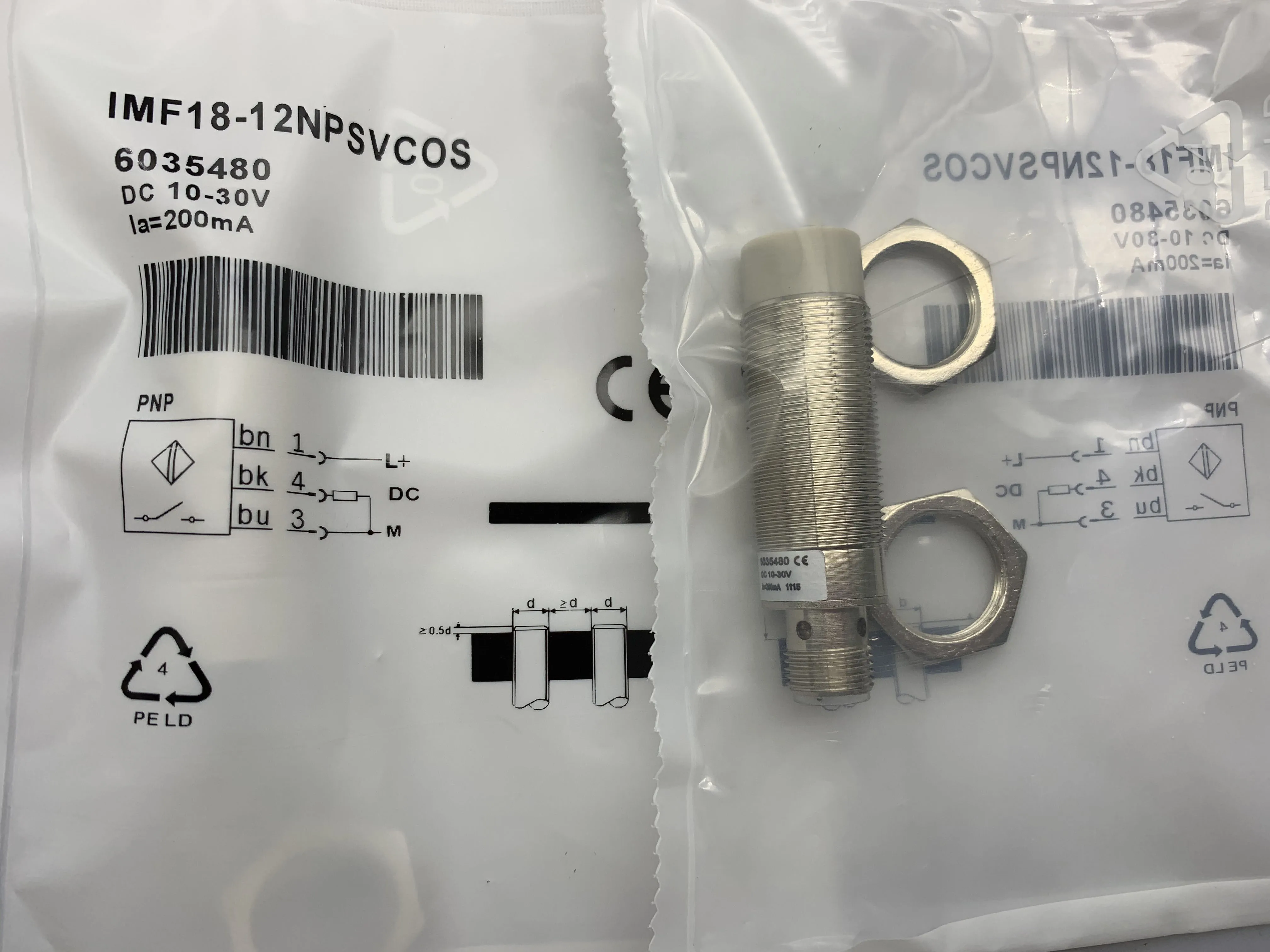 New Proximity Switch Sensor in Stock IMF18-05BNPVC0S IMF18-05BPSVC0S High Quality Seller One-year Warranty
New Proximity Switch Sensor in Stock IMF18-05BNPVC0S IMF18-05BPSVC0S High Quality Seller One-year Warranty