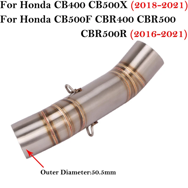 Slip On For Honda CB400 CBR400 CB500F CB500X CBR500 CBR500R 2016 - 2021 Motorcycle Exhaust Escape Middle Link Pipe 51MM Muffler
Slip On For Honda CB400 CBR400 CB500F CB500X CBR500 CBR500R 2016 - 2021 Motorcycle Exhaust Escape Middle Link Pipe 51MM Muffler