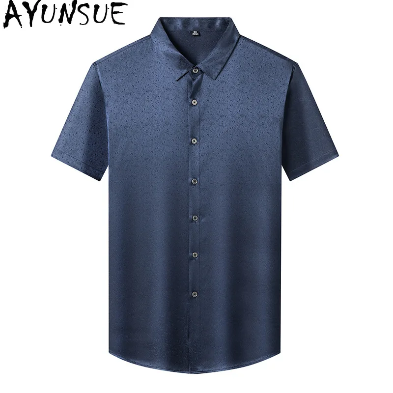 AYUNSUE Solid Color 90.8% Mulberry Silk Shirts for Man Clothes 2025 Summer Short Sleeve Top Casual Mens Shirts camisas de hombre
AYUNSUE Solid Color 90.8% Mulberry Silk Shirts for Man Clothes 2025 Summer Short Sleeve Top Casual Mens Shirts camisas de hombre