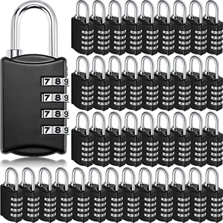 40 Pcs 4 Digit Combination Locks Combination Padlock Luggage Number Locks Outdoor Waterproof Resettable Padlock for Door Travel
40 Pcs 4 Digit Combination Locks Combination Padlock Luggage Number Locks Outdoor Waterproof Resettable Padlock for Door Travel