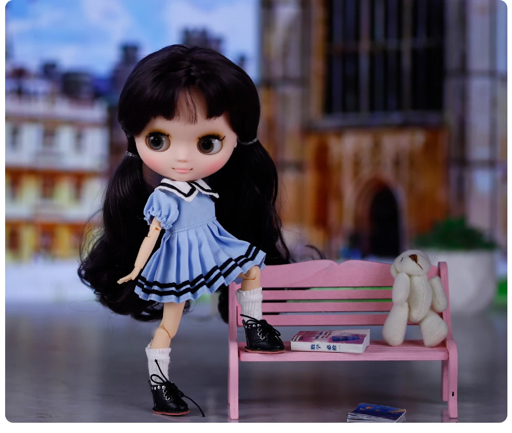 Middie Blythe Doll Classic Blue Sailor Uniform 3 Middie Blythe Doll Classic Blue Sailor Uniform 3