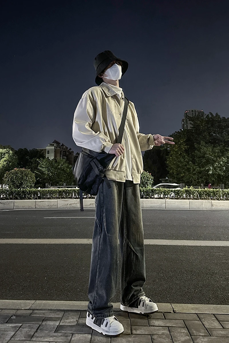 Мужские повседневные брюки прямого кроя в стиле хип-хоп, свободные широкие брюки, модные длинные брюки для весны и осени, стильные джинсы
Мужские повседневные брюки прямого кроя в стиле хип-хоп, свободные широкие брюки, модные длинные брюки для весны и осени, стильные джинсы