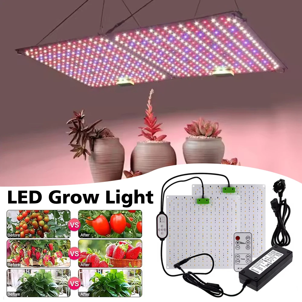 60W Full Spectrum LED Grow Light Quantum Board Grow Lamp Greenhouse Phytolamp Hydroponic Plant Growth Lighting EU US Plug
60W Full Spectrum LED Grow Light Quantum Board Grow Lamp Greenhouse Phytolamp Hydroponic Plant Growth Lighting EU US Plug