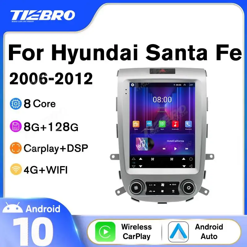 Автомагнитола TIEBRO для Hyundai Santa Fe 2006-2012 Tesla Style 2 Din, стерео-навигатор GPS Android 10, вертикальный экран, головное устройство
Автомагнитола TIEBRO для Hyundai Santa Fe 2006-2012 Tesla Style 2 Din, стерео-навигатор GPS Android 10, вертикальный экран, головное устройство