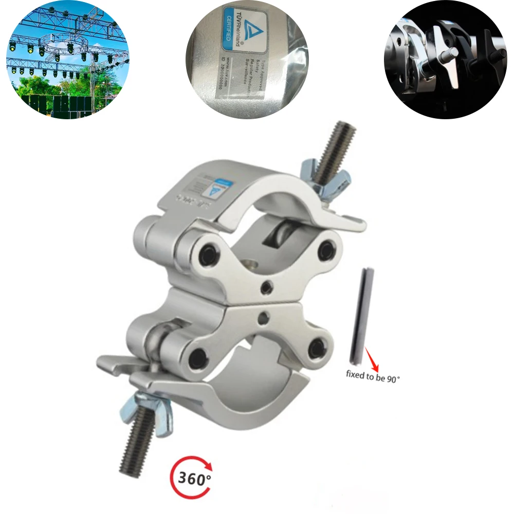 Aluminun Swivel Truss Clamp Double Coupler Rotate with Pin 90 Degree Fixed Light Hook Fastner Hardware Accessory Dual Head Clips
Aluminun Swivel Truss Clamp Double Coupler Rotate with Pin 90 Degree Fixed Light Hook Fastner Hardware Accessory Dual Head Clips