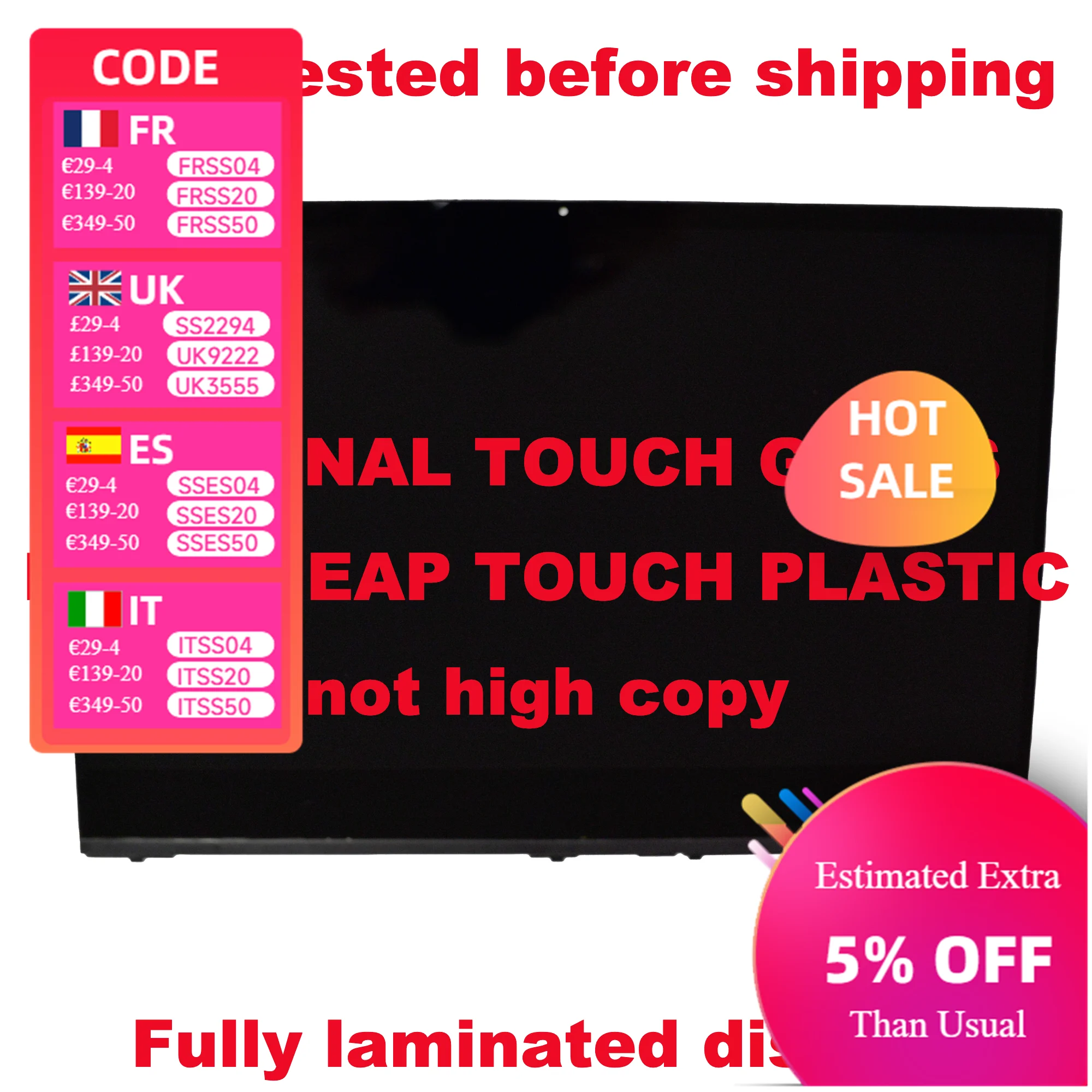13.3" Original L19754-001 L19753-001 L19751-001 For HP ENVY 13-AH 13T-AH 13 AH LCD Display Touch Screen Assembly with Frame
13.3" Original L19754-001 L19753-001 L19751-001 For HP ENVY 13-AH 13T-AH 13 AH LCD Display Touch Screen Assembly with Frame