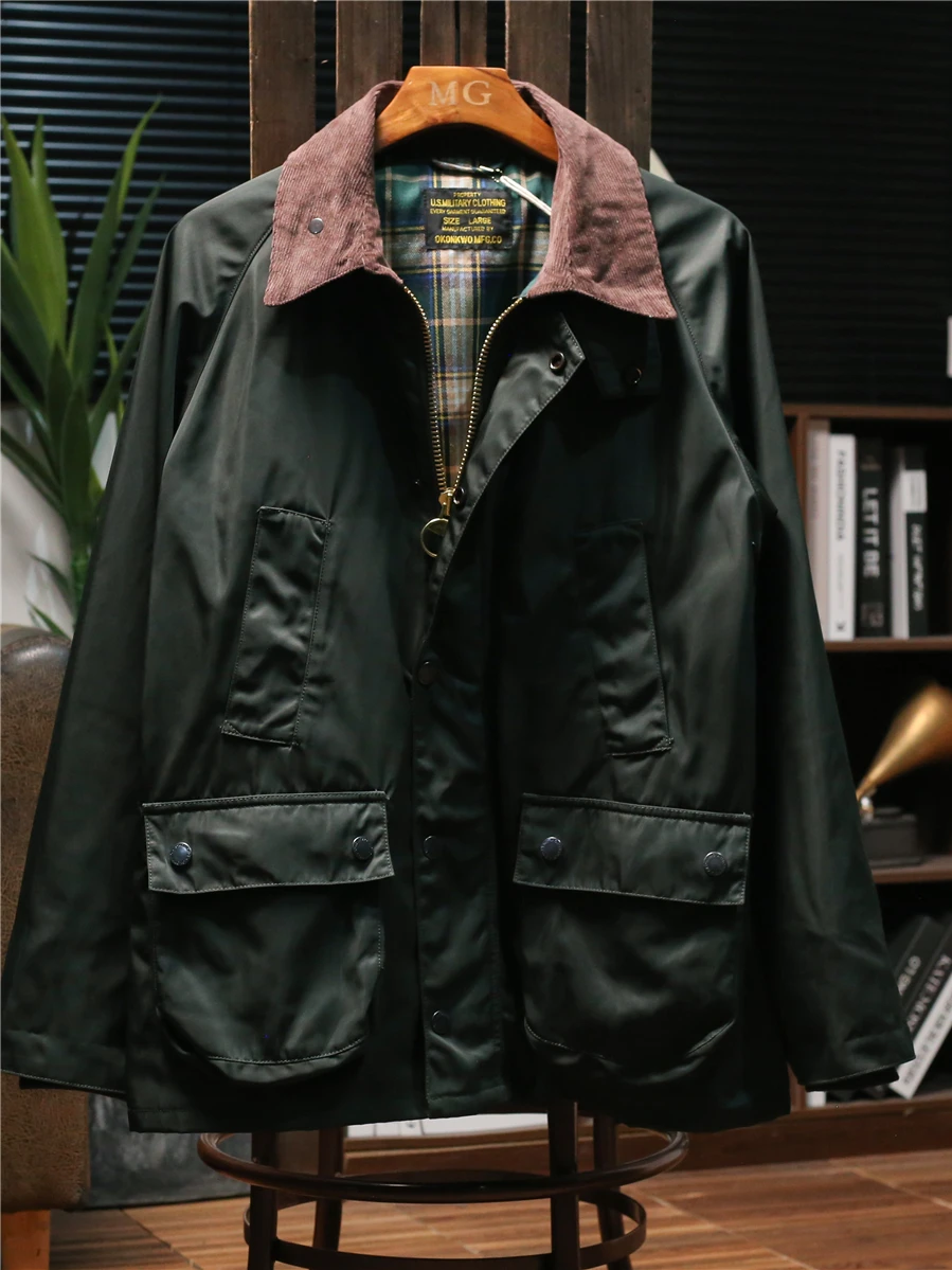 American Sle Oil Wax Hunting Jaet Men's Waterproof Corduroy Collar Vintage Ameika Windproof Autumn Winter Coat Jaet
American Sle Oil Wax Hunting Jaet Men's Waterproof Corduroy Collar Vintage Ameika Windproof Autumn Winter Coat Jaet