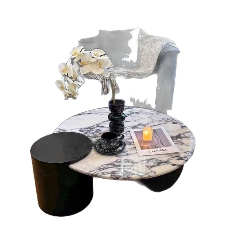 French marble coffee table, rock slab, household small apartment, round light luxury
French marble coffee table, rock slab, household small apartment, round light luxury