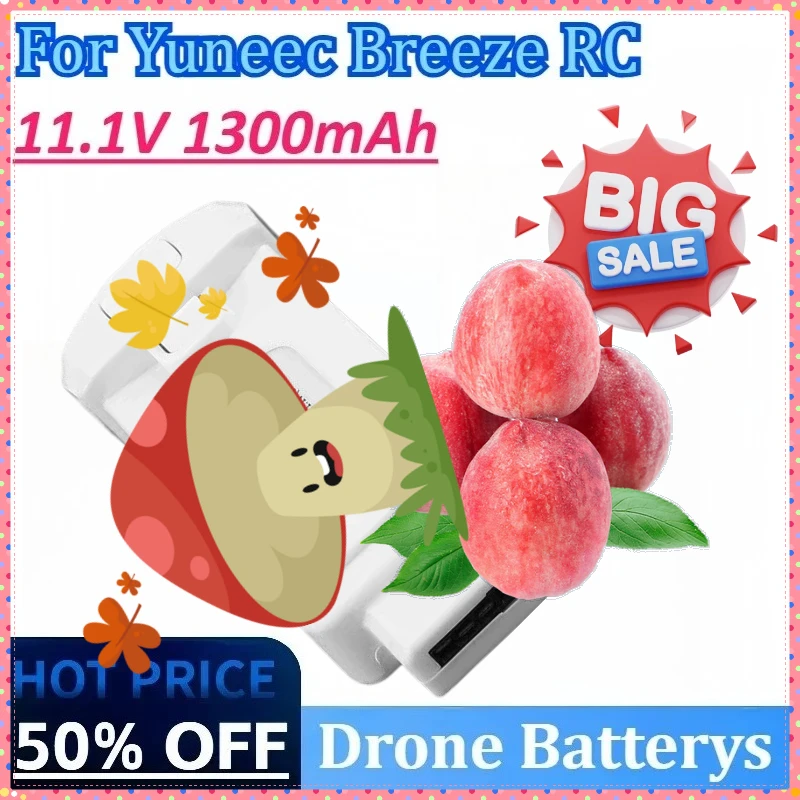 New 11.1V 1300mAh High-Capacity LiPo Battery Rechargable Battery for Yuneec Breeze RC FPV Drone High Quality Lithium Battery
New 11.1V 1300mAh High-Capacity LiPo Battery Rechargable Battery for Yuneec Breeze RC FPV Drone High Quality Lithium Battery