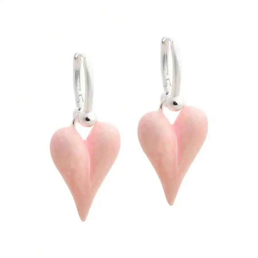 Pink Heart Drop Earrings For Women Minimalist Elegant Party Jewelry
Pink Heart Drop Earrings For Women Minimalist Elegant Party Jewelry