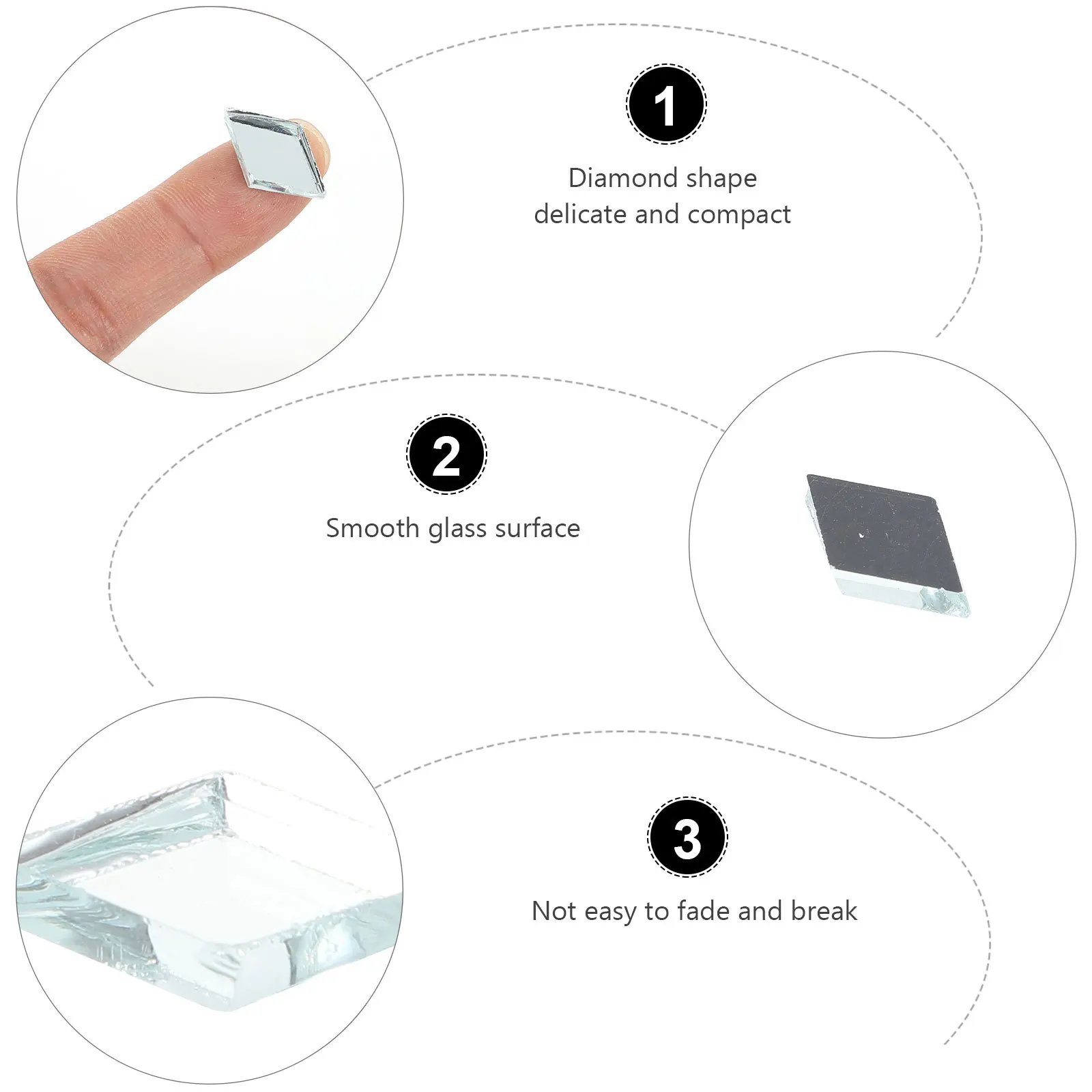 Diamond Shape Mirror Pieces Mosaic DIY Art Supply Safe Durable Glass Pieces for Crafting Decoration Mirror Tiles
Diamond Shape Mirror Pieces Mosaic DIY Art Supply Safe Durable Glass Pieces for Crafting Decoration Mirror Tiles