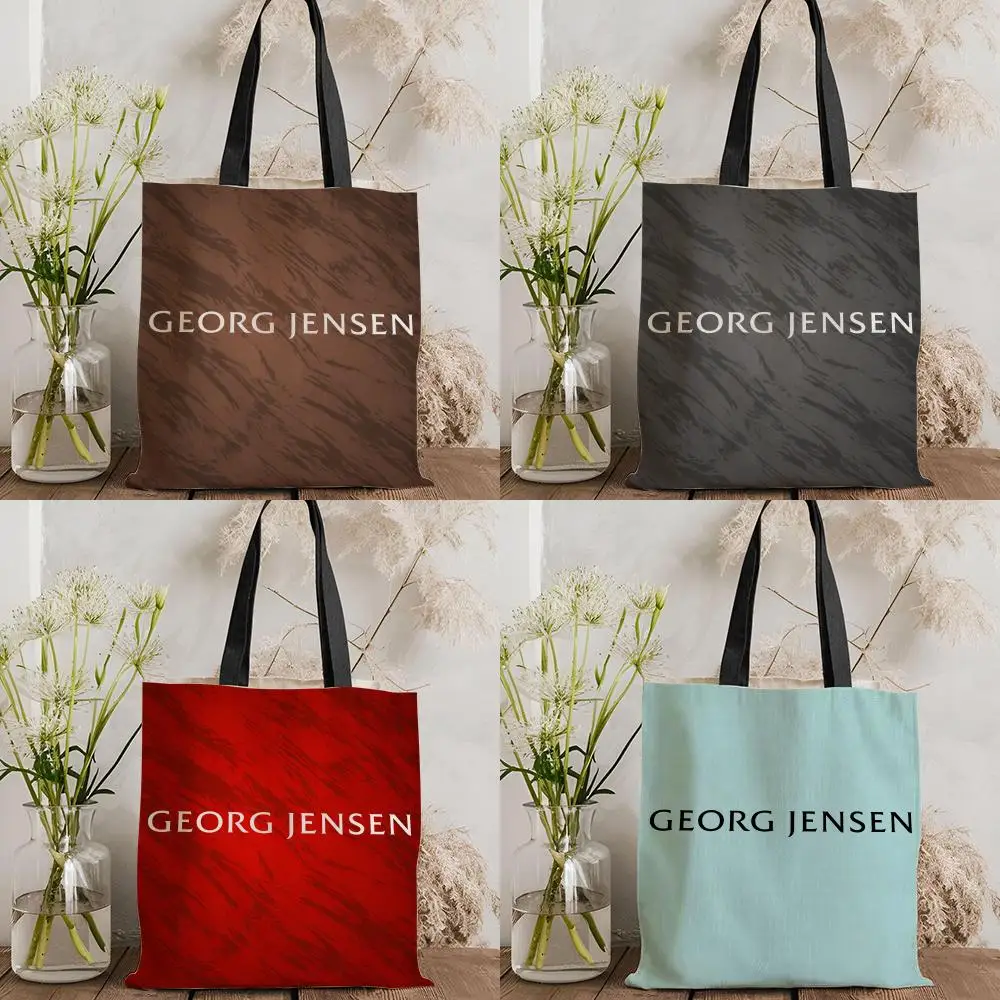 Сумки для хранения G-Georg J-Jensen, холщовая сумка-тоут с двусторонним принтом, модная женская сумка через плечо большой вместимости
Сумки для хранения G-Georg J-Jensen, холщовая сумка-тоут с двусторонним принтом, модная женская сумка через плечо большой вместимости