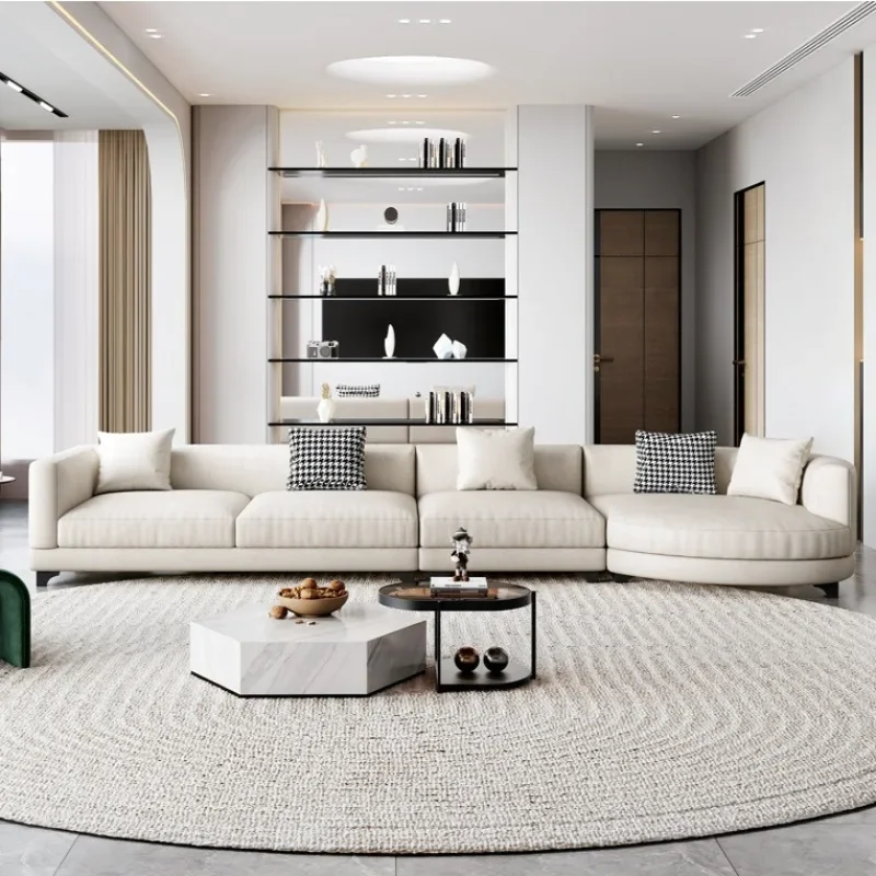 Fabric sofa living room small apartment modern simple technology cloth new cotton and linen wabi sandy wind round curved sofa
Fabric sofa living room small apartment modern simple technology cloth new cotton and linen wabi sandy wind round curved sofa