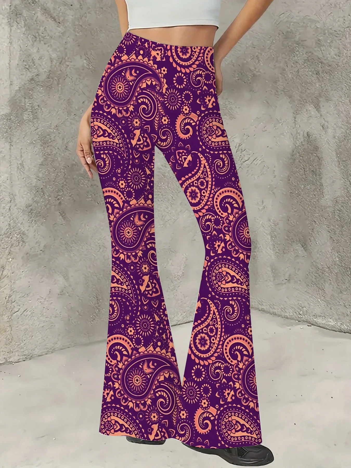 Women's Printed Flare Pants Y2K High Waist Bell Bottom Trousers Streetwear
Women's Printed Flare Pants Y2K High Waist Bell Bottom Trousers Streetwear