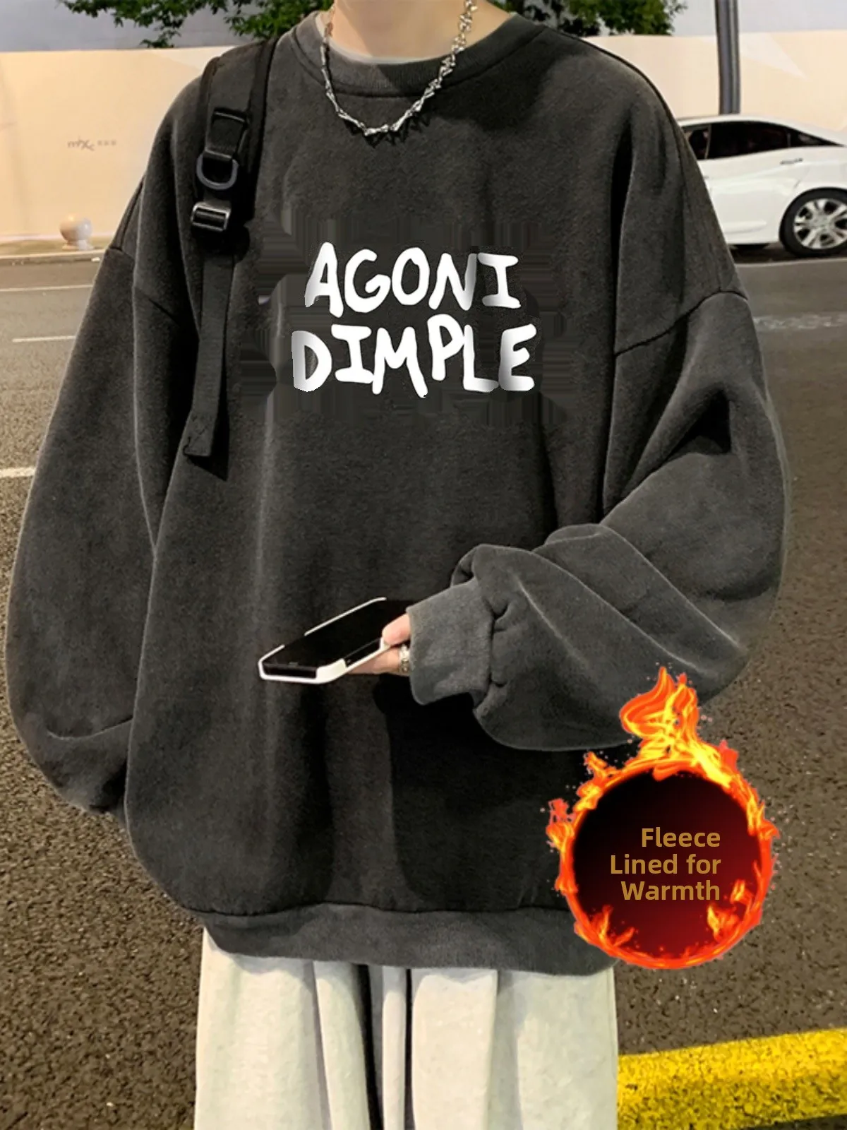 Thickened Fleece Sweatshirt Men's Loose Fit round Neck Hatless Jacket Warm Casual Streetwear Autumn Winter Fashion Outerwear
Thickened Fleece Sweatshirt Men's Loose Fit round Neck Hatless Jacket Warm Casual Streetwear Autumn Winter Fashion Outerwear