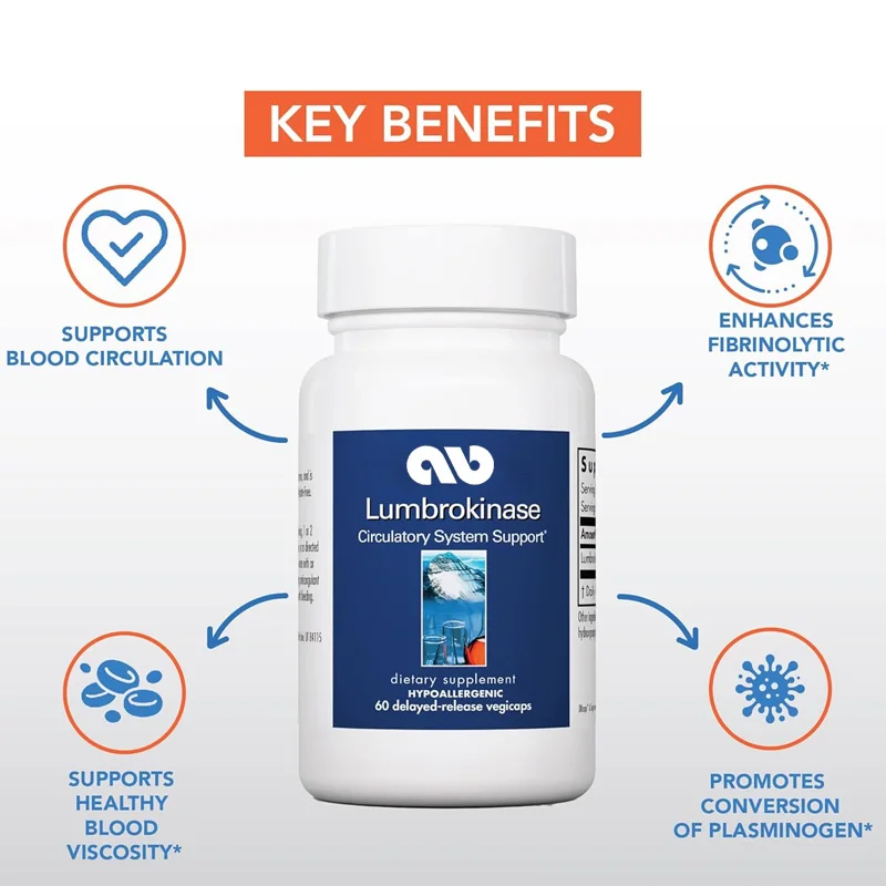 Lumbrokinase Supplement - Circulatory System Support, Supporting Blood Circulation Within Normal Range -60 Vegetarian Capsules
Lumbrokinase Supplement - Circulatory System Support, Supporting Blood Circulation Within Normal Range -60 Vegetarian Capsules