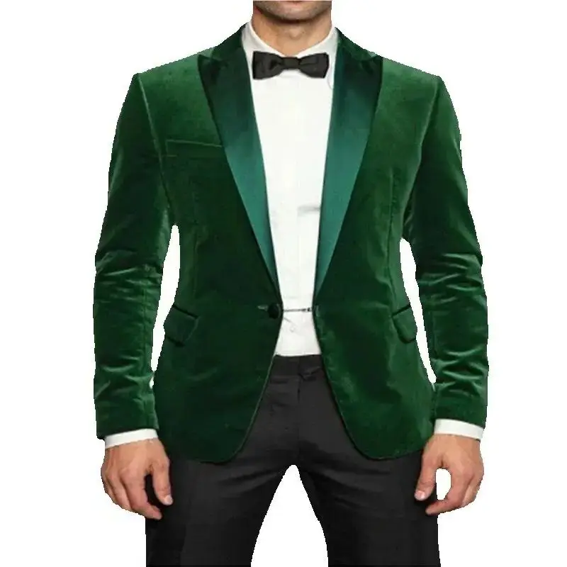 Новый мужской костюм-двойка из зеленого бархата, приталенный, для свадьбы, жениха, смокинг, куртка для ужина, черные брюки, модный мужской костюм
Новый мужской костюм-двойка из зеленого бархата, приталенный, для свадьбы, жениха, смокинг, куртка для ужина, черные брюки, модный мужской костюм