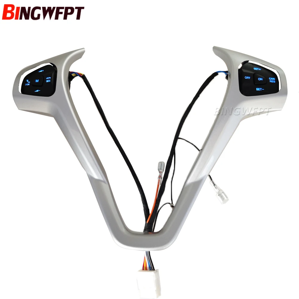 Многофункциональный комплект переключателей круиз-контроля на рулевом колесе для Ford Fiesta MK7 MK8 Ecosport 2013-2015, с кнопкой подсветки
Многофункциональный комплект переключателей круиз-контроля на рулевом колесе для Ford Fiesta MK7 MK8 Ecosport 2013-2015, с кнопкой подсветки