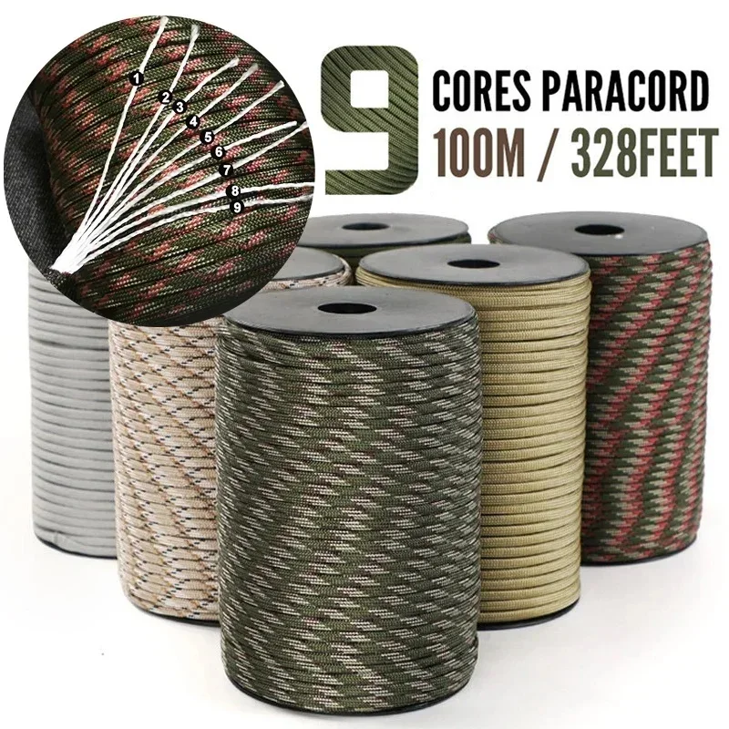 100M Strong Strength Nylon Rope, 4mm 9 Core Paracord, for Tactical Survival, Braided Fishing, Clothes Line Portable Outdoor
100M Strong Strength Nylon Rope, 4mm 9 Core Paracord, for Tactical Survival, Braided Fishing, Clothes Line Portable Outdoor