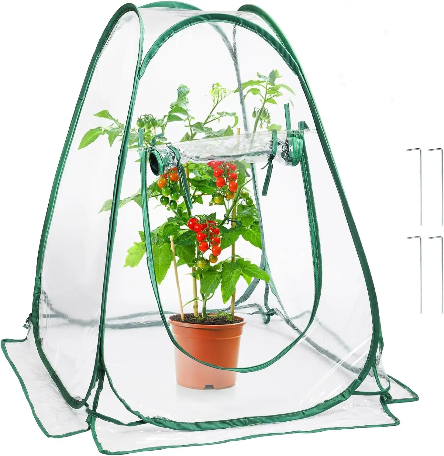 Pop Up PVC Mini Greenhouse, 28x28x34 Clear Portable Tent for Indoor Outdoor Plant Protection from Cold Frost
Pop Up PVC Mini Greenhouse, 28x28x34 Clear Portable Tent for Indoor Outdoor Plant Protection from Cold Frost