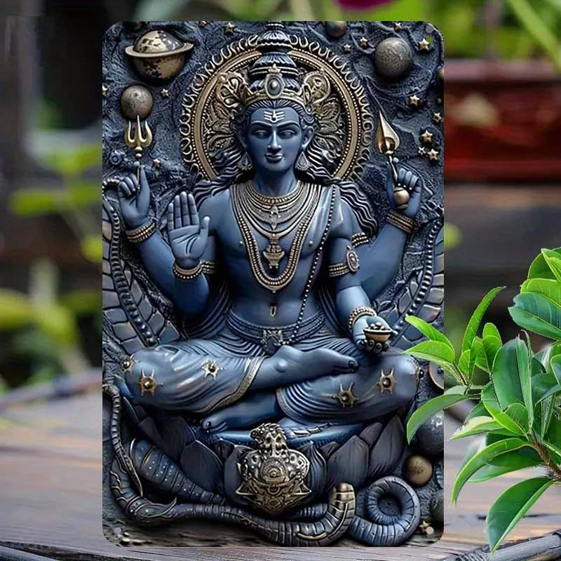 Decorative Aluminum Plaque: Intricate 2D Depiction of Lord Shiva in Meditative Pose, Perfect for Interior Wall Decoration
Decorative Aluminum Plaque: Intricate 2D Depiction of Lord Shiva in Meditative Pose, Perfect for Interior Wall Decoration