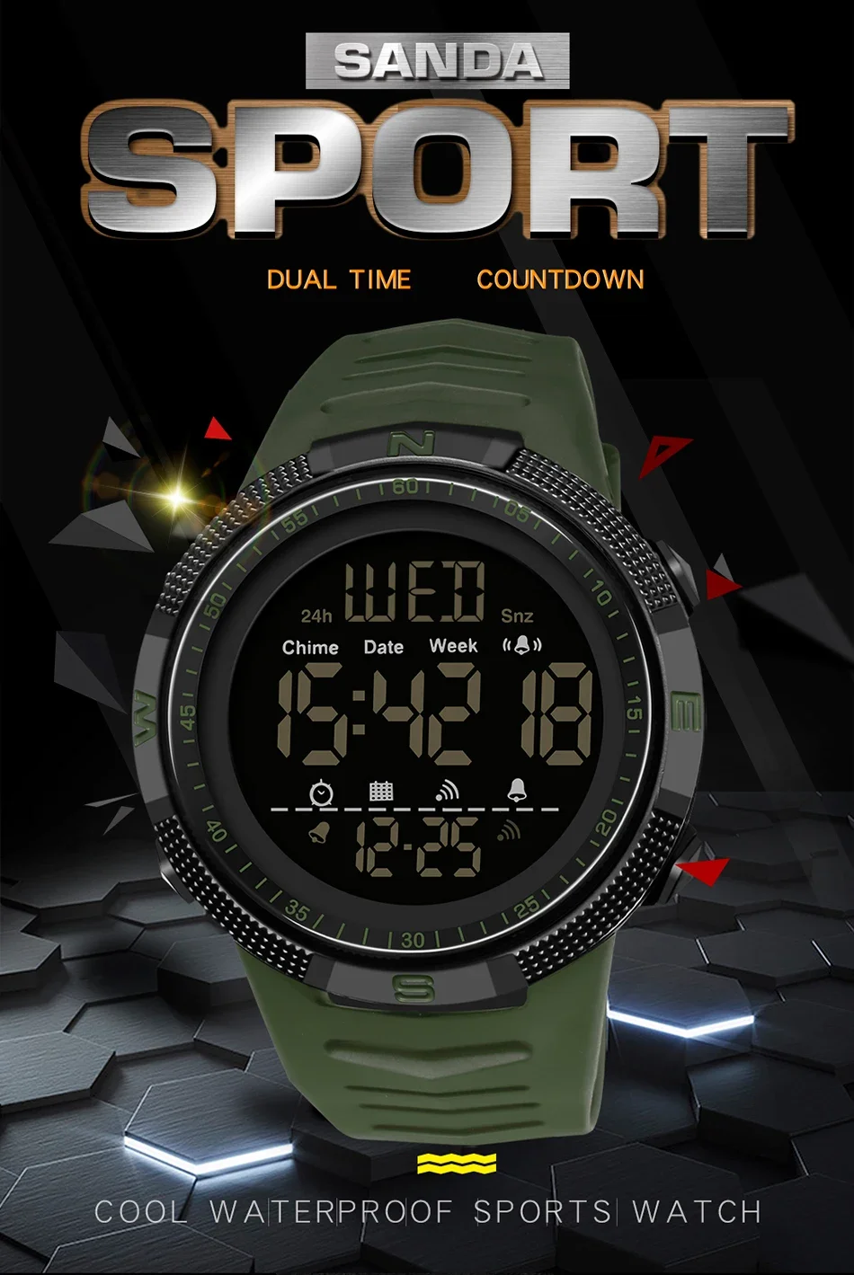 2021 SANDA Sports military Men's Watches Waterproof Dual Display Quartz Wristwatch For Male Watch Relogios Masculino
2021 SANDA Sports military Men's Watches Waterproof Dual Display Quartz Wristwatch For Male Watch Relogios Masculino