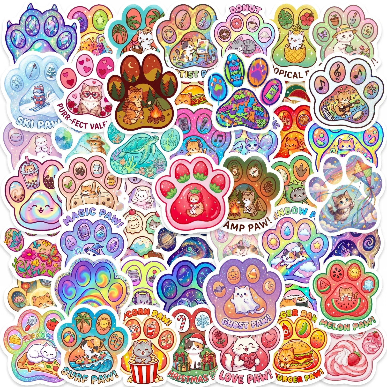 10/30/50PCS Cartoon Colorful Cat Claw Print Stickers Book DIY Skateboard Toy Guitar Luggage Suitcase Decoration Graffiti Sticker
10/30/50PCS Cartoon Colorful Cat Claw Print Stickers Book DIY Skateboard Toy Guitar Luggage Suitcase Decoration Graffiti Sticker