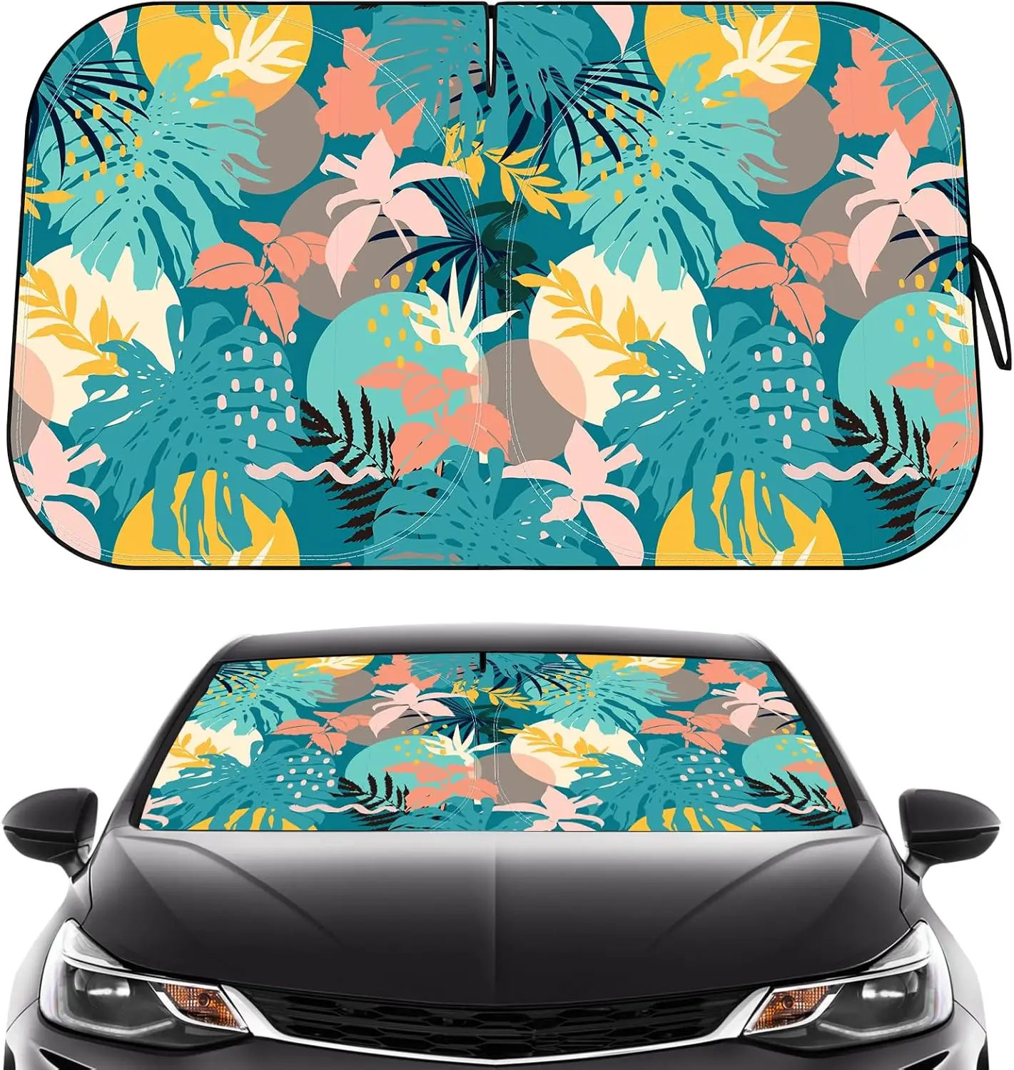 Car Windshield Sun Shade - UV Protection & Heat Reduction, 57"x31"
Car Windshield Sun Shade - UV Protection & Heat Reduction, 57"x31"
