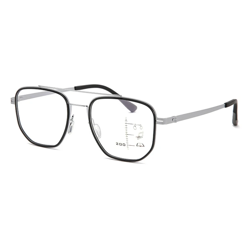 Новые мужские очки для чтения с двойной перемычкой, квадратные, с защитой от синего света, прогрессивные, для мужчин, модный стиль, для близи и дали, при дальнозоркости
Новые мужские очки для чтения с двойной перемычкой, квадратные, с защитой от синего света, прогрессивные, для мужчин, модный стиль, для близи и дали, при дальнозоркости