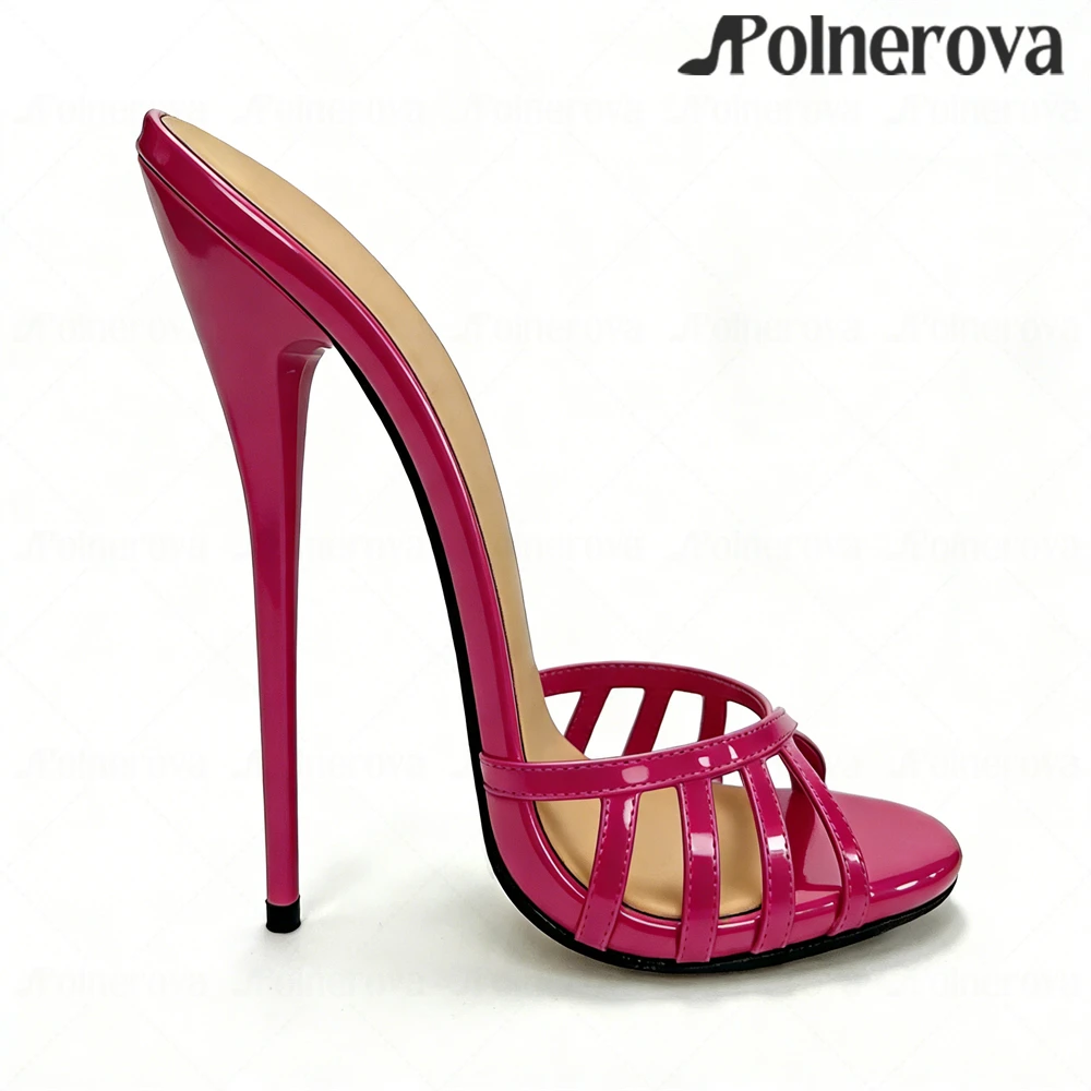 16cm Cage Mules Peep Toe Stiletto Slippers Ultimate Lacquered Heel Summer Shoes Customizable Multicolor Handmade Women Slippers
16cm Cage Mules Peep Toe Stiletto Slippers Ultimate Lacquered Heel Summer Shoes Customizable Multicolor Handmade Women Slippers
