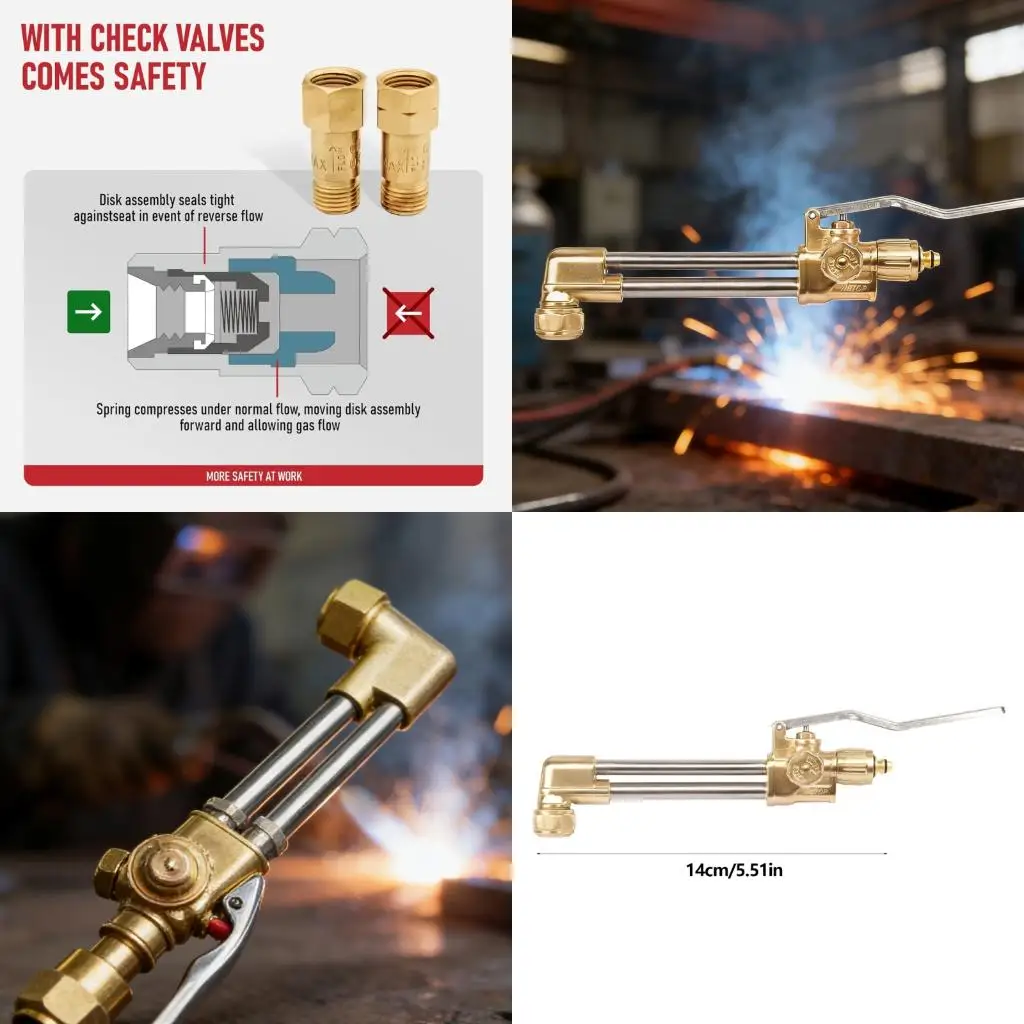 Oxy Acetylene Cutting Torch, Heavy Duty Cutting Torch CA2460 Cutting Attachment Weldig Torch with Check Valves high quality
Oxy Acetylene Cutting Torch, Heavy Duty Cutting Torch CA2460 Cutting Attachment Weldig Torch with Check Valves high quality