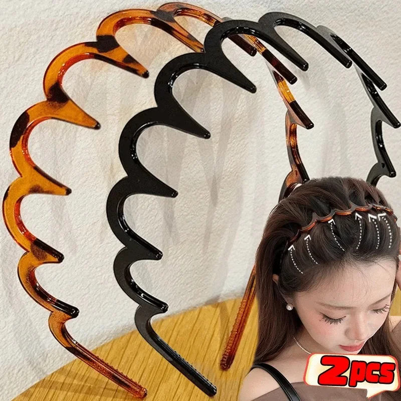 2pcs Fashion Wave Headbands for Women Solid Color Toothed Non-slip Hair Bands Girl Face Wash Sports Hairbands Hair Accessories
2pcs Fashion Wave Headbands for Women Solid Color Toothed Non-slip Hair Bands Girl Face Wash Sports Hairbands Hair Accessories