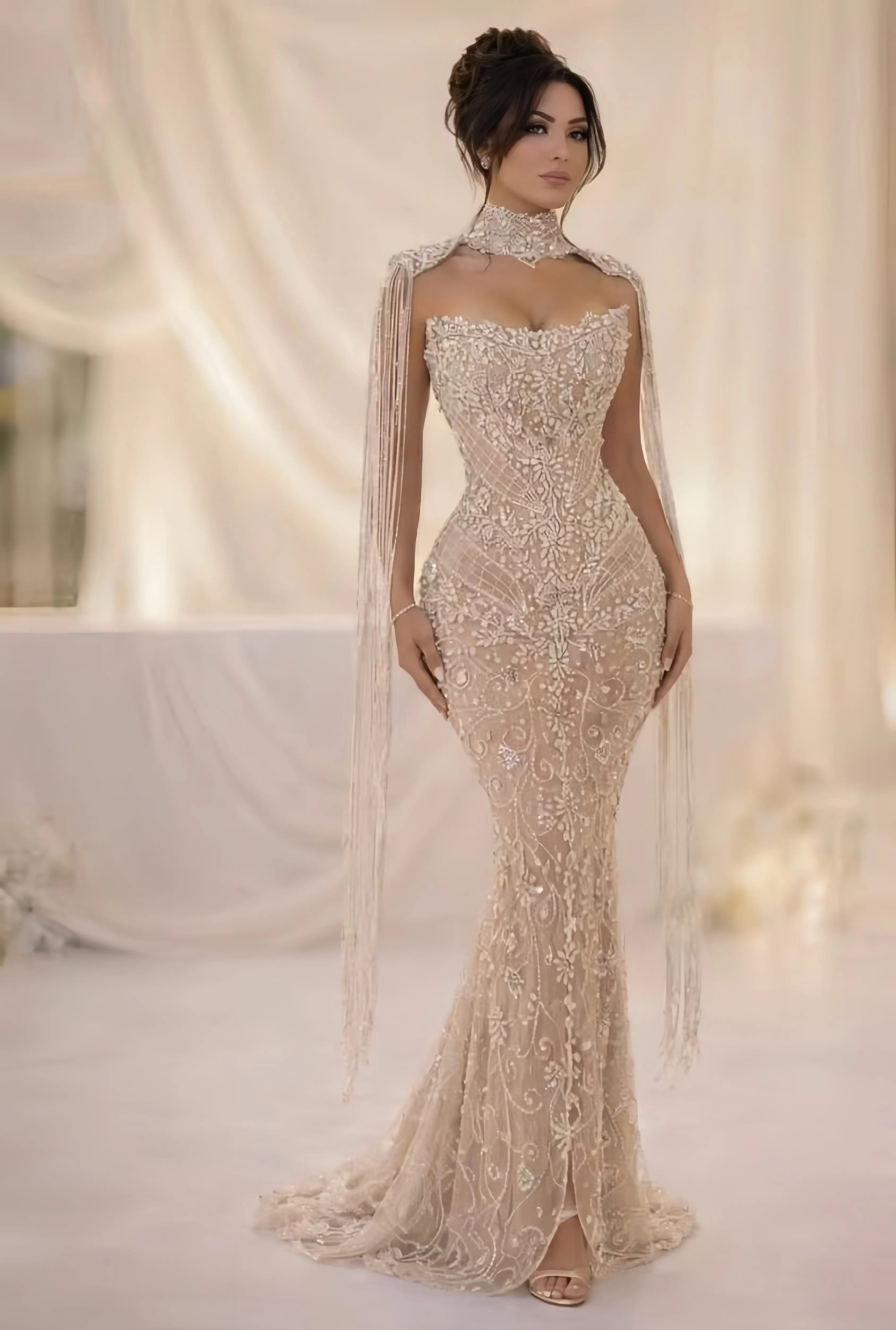 Индивидуальное вечернее платье FableT Silver Crystal Sparkly Prom Dress из двух частей, фасон «русалка», без бретелек, для женщин, платье для знаменитостей
Индивидуальное вечернее платье FableT Silver Crystal Sparkly Prom Dress из двух частей, фасон «русалка», без бретелек, для женщин, платье для знаменитостей