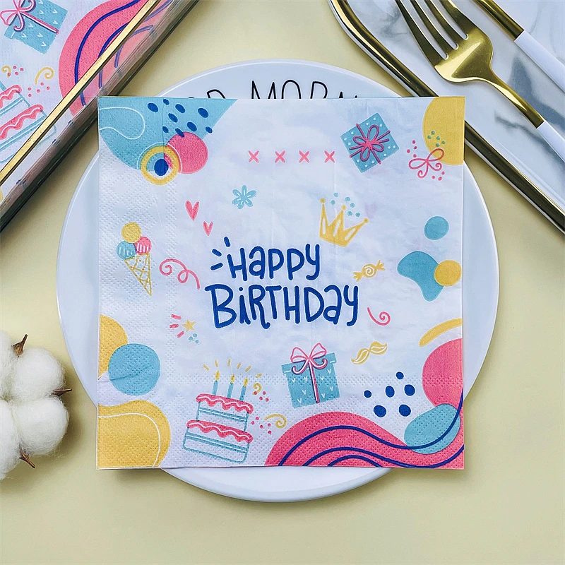 10/20pcs 2Layer 33cm Happy Birthday Napkins Cartoon Baby Birthday Party Table Decoration Paper Color Paper DIY Decoupage Paper
10/20pcs 2Layer 33cm Happy Birthday Napkins Cartoon Baby Birthday Party Table Decoration Paper Color Paper DIY Decoupage Paper