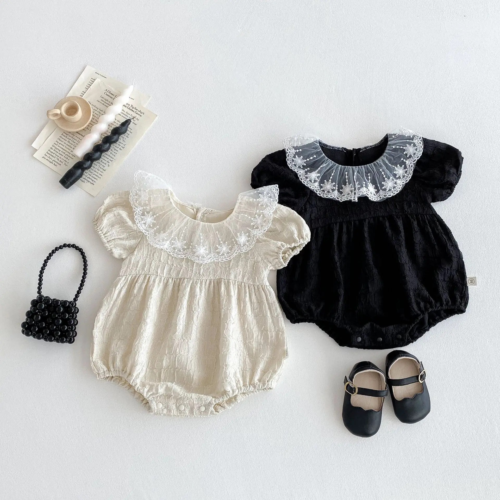 2025 Summer Outfits Newborn Baby Girl Clothes Lace Collar Pulff Sleeve One Piece Sweet Kids Girls Jumpsuit
2025 Summer Outfits Newborn Baby Girl Clothes Lace Collar Pulff Sleeve One Piece Sweet Kids Girls Jumpsuit