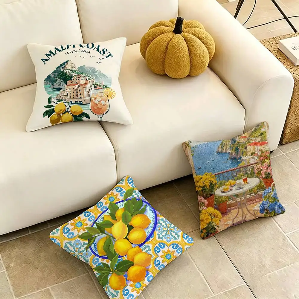 European Amalfi Coast L-Lemon Square Double-Sided printed Pillow Case Bedroom Bedside Pillow Sofa Cushion Cover Gift
European Amalfi Coast L-Lemon Square Double-Sided printed Pillow Case Bedroom Bedside Pillow Sofa Cushion Cover Gift