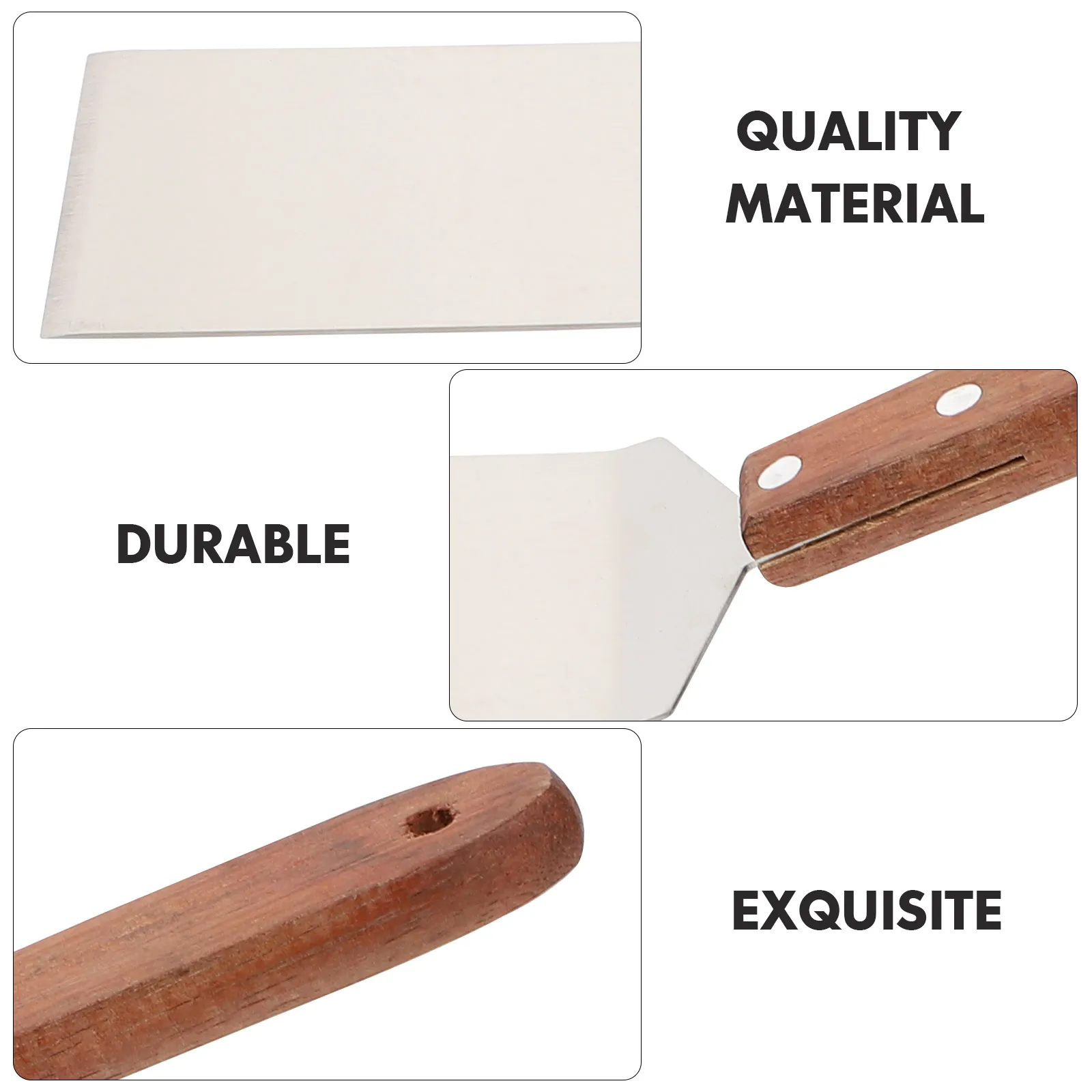 Stainless Steel Flat Spatula Ergonomic Non-Slip Lightweight Cooking Flipper for Pizza Steak Pancake Teppanyaki Baking Grill Tool
Stainless Steel Flat Spatula Ergonomic Non-Slip Lightweight Cooking Flipper for Pizza Steak Pancake Teppanyaki Baking Grill Tool