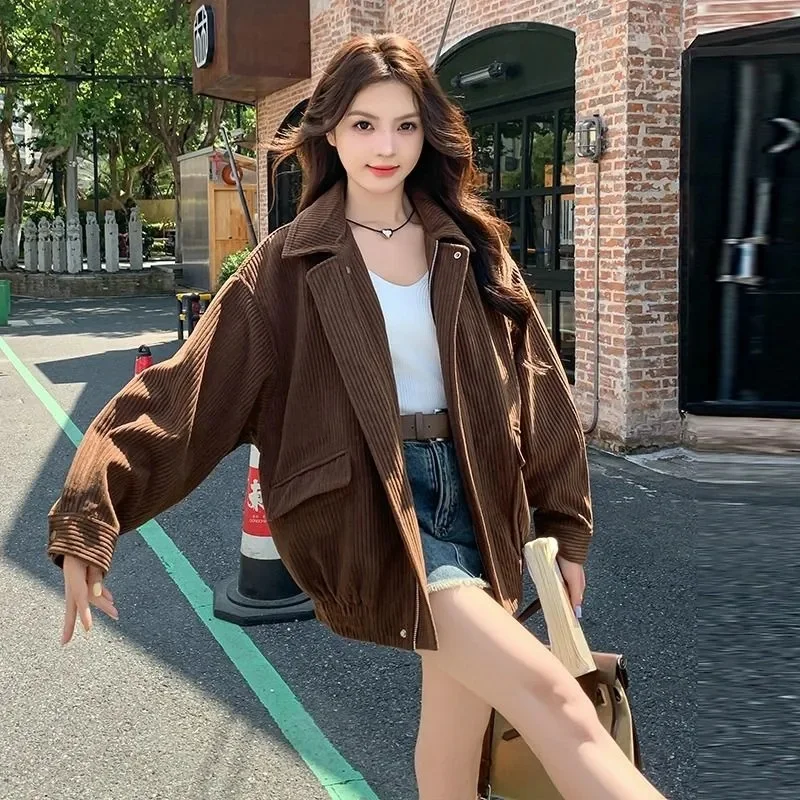 Women's Coffee Colored Lapel Jacket Loose Casual Korean Style Spring Autumn New Lazy Solid Color 2025 WLF Commuting Solid Color
Women's Coffee Colored Lapel Jacket Loose Casual Korean Style Spring Autumn New Lazy Solid Color 2025 WLF Commuting Solid Color