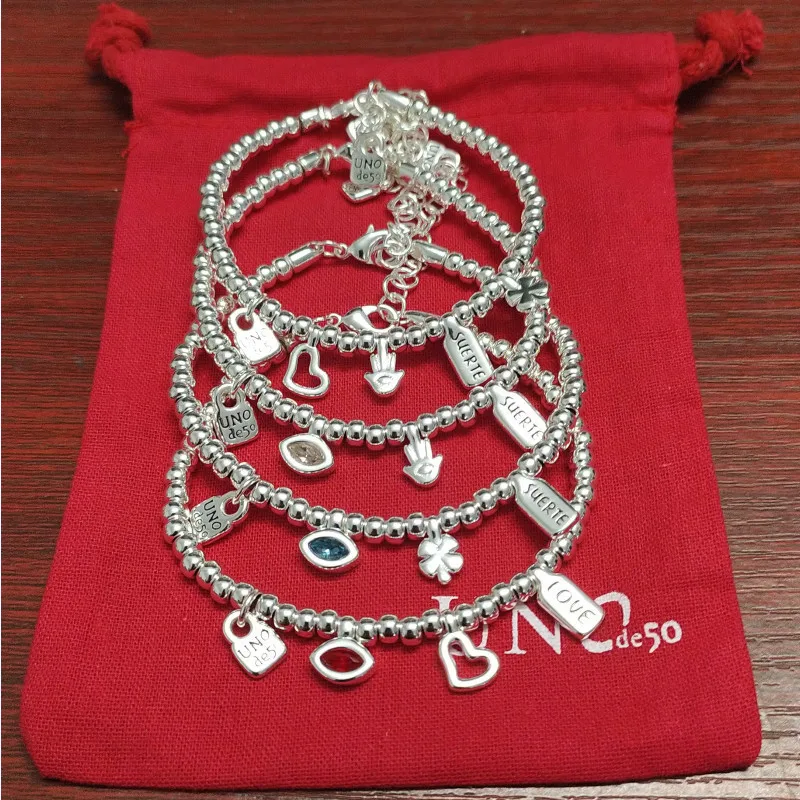 2021 New Stainless Steel Alloy Silver Color Cute Have Logo No Buckle Fashion Charm Bead Bracelet Free Wholesale Shipping
2021 New Stainless Steel Alloy Silver Color Cute Have Logo No Buckle Fashion Charm Bead Bracelet Free Wholesale Shipping
