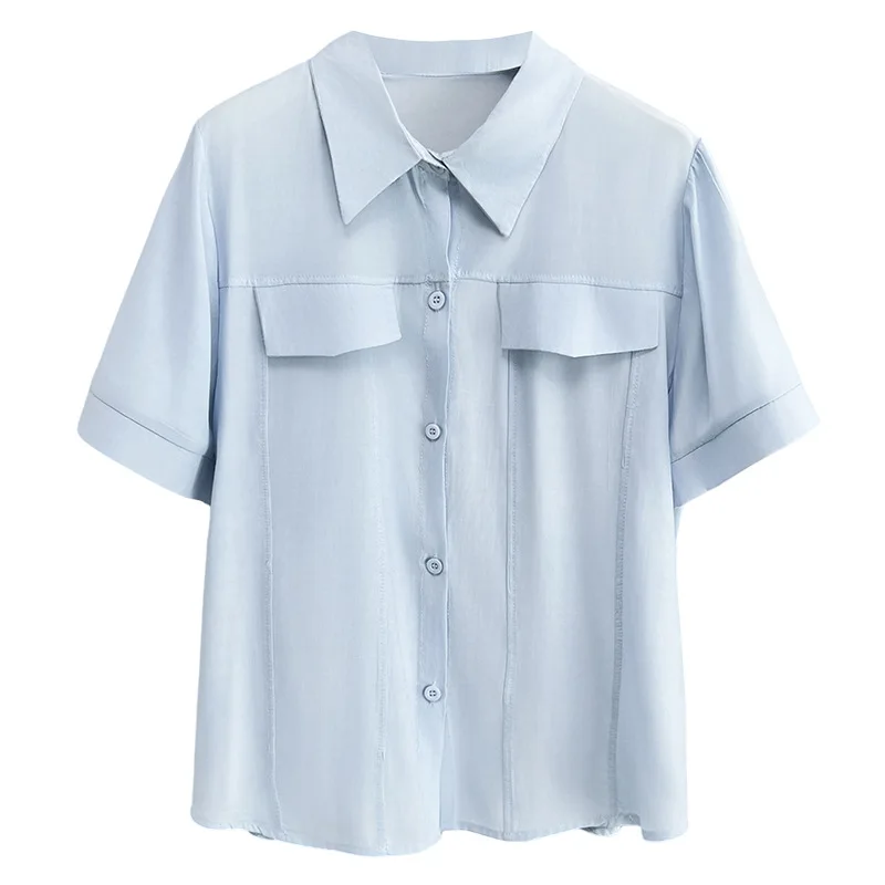 Женская рубашка больших размеров 2025 года, новинка лета, 100 кг, стильные и крутые шелковые блузки с короткими рукавами 6679
Женская рубашка больших размеров 2025 года, новинка лета, 100 кг, стильные и крутые шелковые блузки с короткими рукавами 6679