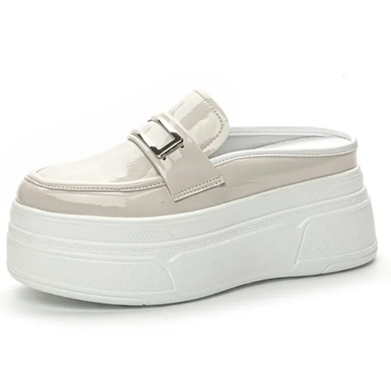 8.5cm Patent Synthetic Leather Platform Wedge Casual Pumps Chunky Heels High quality Summer Spring Slipper Fashion Sandals Shoes
8.5cm Patent Synthetic Leather Platform Wedge Casual Pumps Chunky Heels High quality Summer Spring Slipper Fashion Sandals Shoes