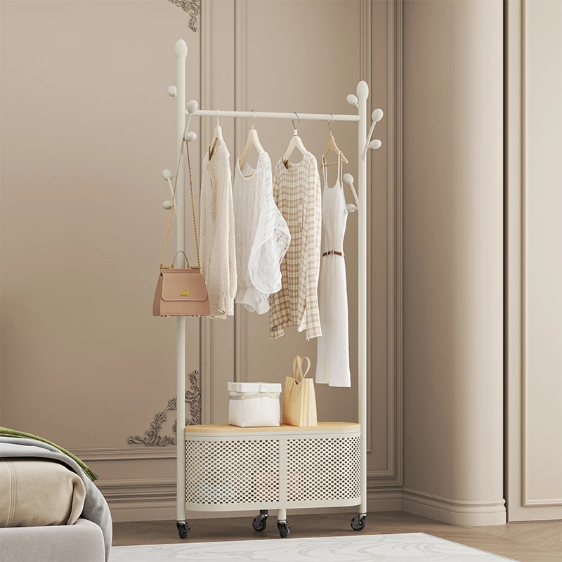 Cream wind clothes storage rack Bedroom dust coat rack Floor-to-ceiling hanger Movable light luxury wrought iron clothes rack
Cream wind clothes storage rack Bedroom dust coat rack Floor-to-ceiling hanger Movable light luxury wrought iron clothes rack